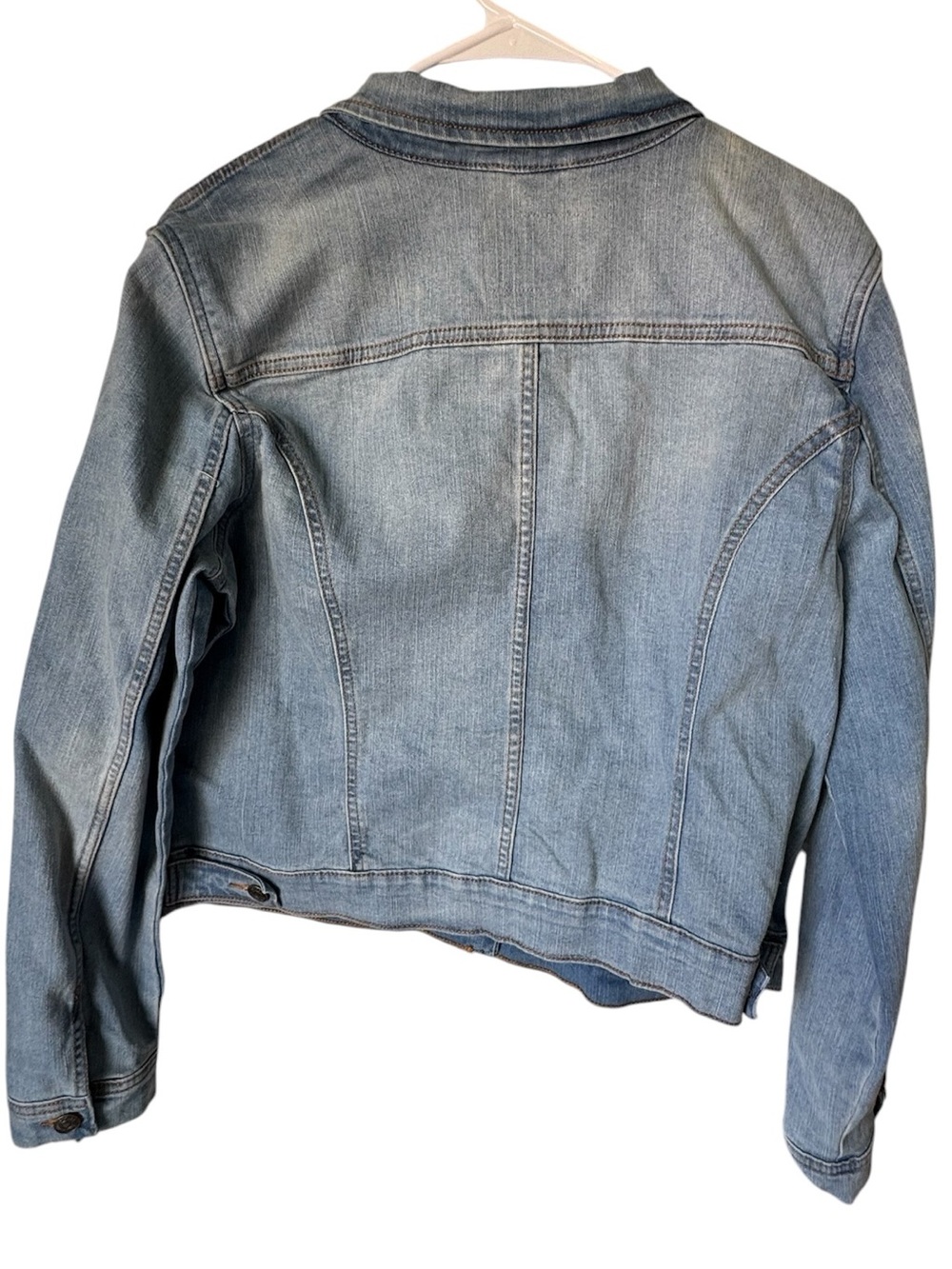 High End Social Standard by Sanctuary Light Blue Denim Women's L Jean Jacket - Picture 2 of 4